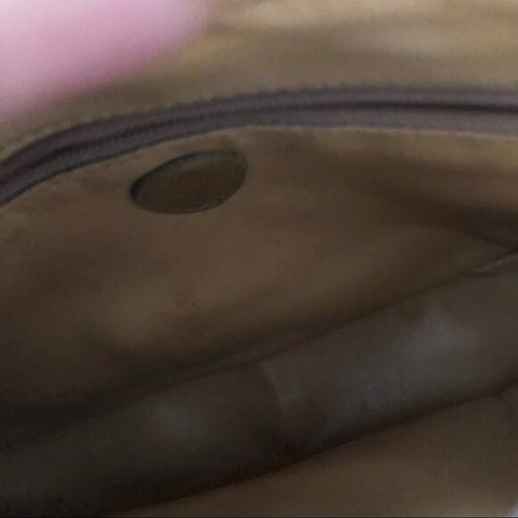 Mark Cross Vintage Tan Leather Rectangular Front Flap Top Zipper Crossbody Bag - Picture 10 of 14